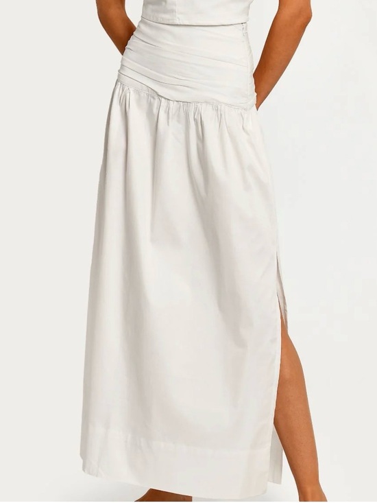 encantadore Dresses & Skirts - Encantadore Catali White Cream Maxi Skirt with Side Slit NWT large